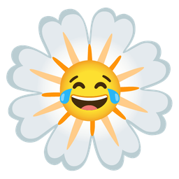 face with tears of joy and blossom