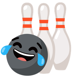 face with tears of joy and bowling