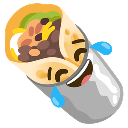 face with tears of joy and burrito