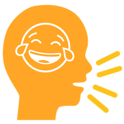 face with tears of joy and busts in silhouette