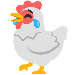 face with tears of joy and chicken