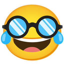 face with tears of joy and disguised face