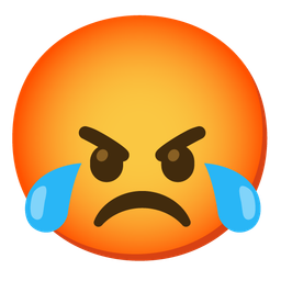 face with tears of joy and enraged face