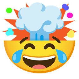 face with tears of joy and exploding head