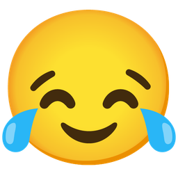 face with tears of joy and face holding back tears