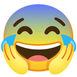 face with tears of joy and face screaming in fear