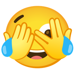 face with tears of joy and face with peeking eye