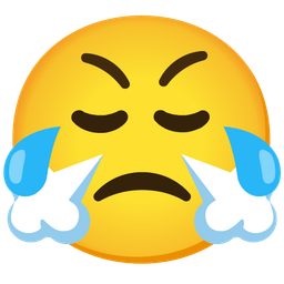 face with tears of joy and face with steam from nose