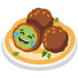 face with tears of joy and falafel