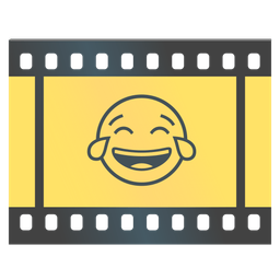 face with tears of joy and film frames