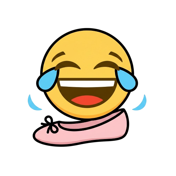 Face with tears of joy and Flat shoe