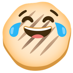 face with tears of joy and flatbread