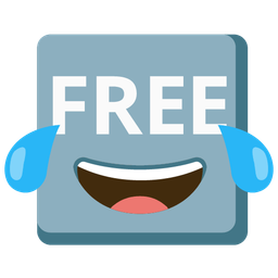 face with tears of joy and FREE button