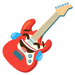 face with tears of joy and guitar