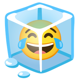 face with tears of joy and ice