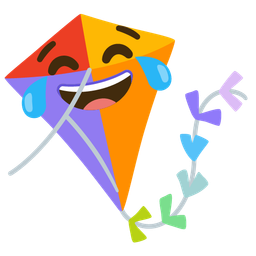 face with tears of joy and kite