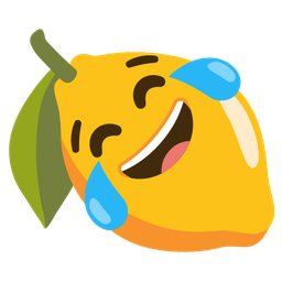 face with tears of joy and lemon