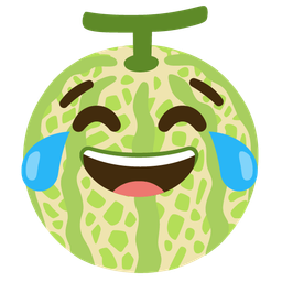 face with tears of joy and melon