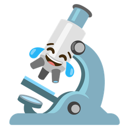 face with tears of joy and microscope