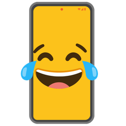 face with tears of joy and mobile phone