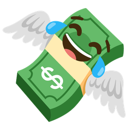 face with tears of joy and money with wings
