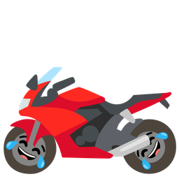 face with tears of joy and motorcycle