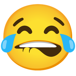 face with tears of joy and mouth