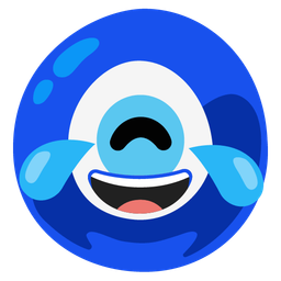 face with tears of joy and nazar amulet