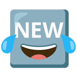 face with tears of joy and NEW button