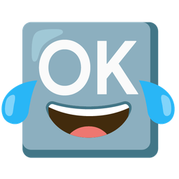 face with tears of joy and OK button