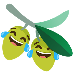 face with tears of joy and olive