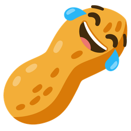 face with tears of joy and peanuts