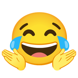 face with tears of joy and person shrugging