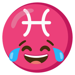 face with tears of joy and Pisces