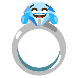 face with tears of joy and ring