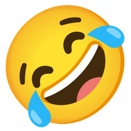 Face with tears of joy and Rolling on the floor laughing