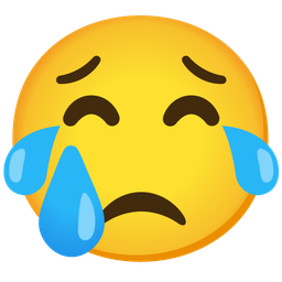 face with tears of joy and sad but relieved face