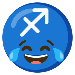 face with tears of joy and Sagittarius