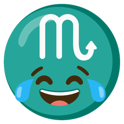 face with tears of joy and Scorpio