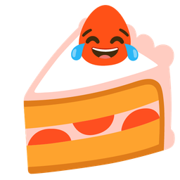 face with tears of joy and shortcake