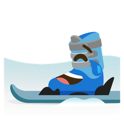 face with tears of joy and skis