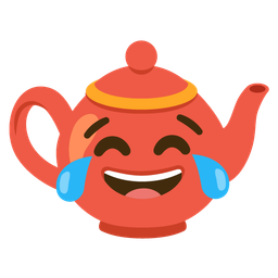 face with tears of joy and teapot