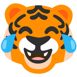 face with tears of joy and tiger face