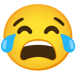 face with tears of joy and tired face