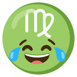 face with tears of joy and Virgo