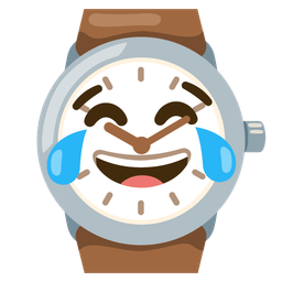 face with tears of joy and watch