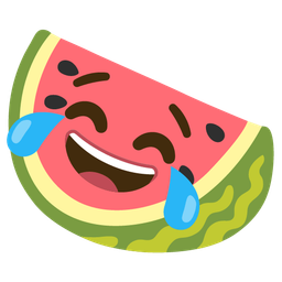 face with tears of joy and watermelon