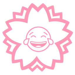 face with tears of joy and white flower