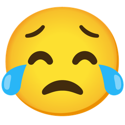 face with tears of joy and worried face