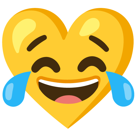 Face with tears of joy and Yellow heart